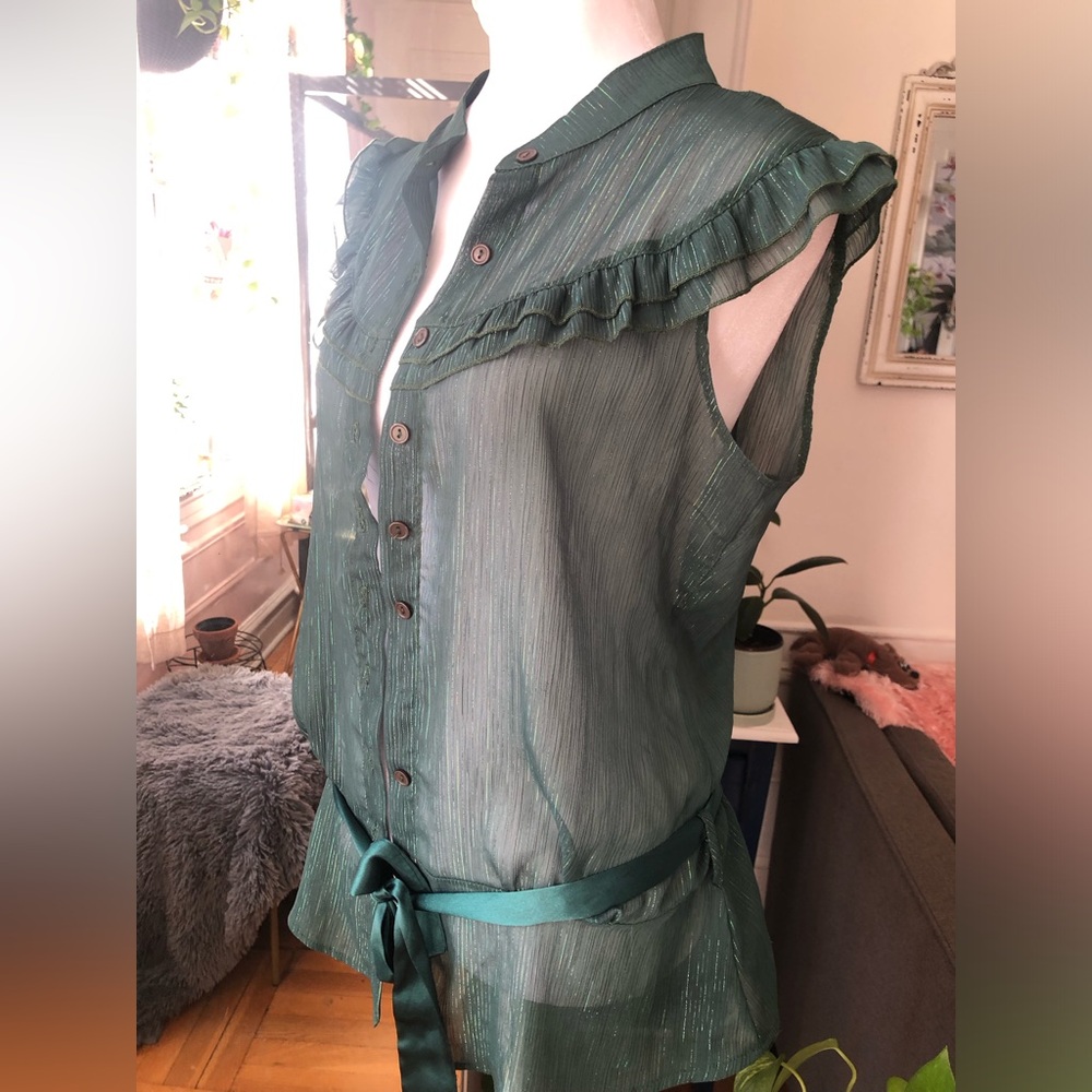 FOREVER 21 SHEER BLOUSE 🍃